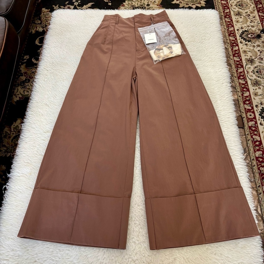 Murua Japan Elegant Brown Wide-Leg Pants size 1 Small - Picture 14 of 16